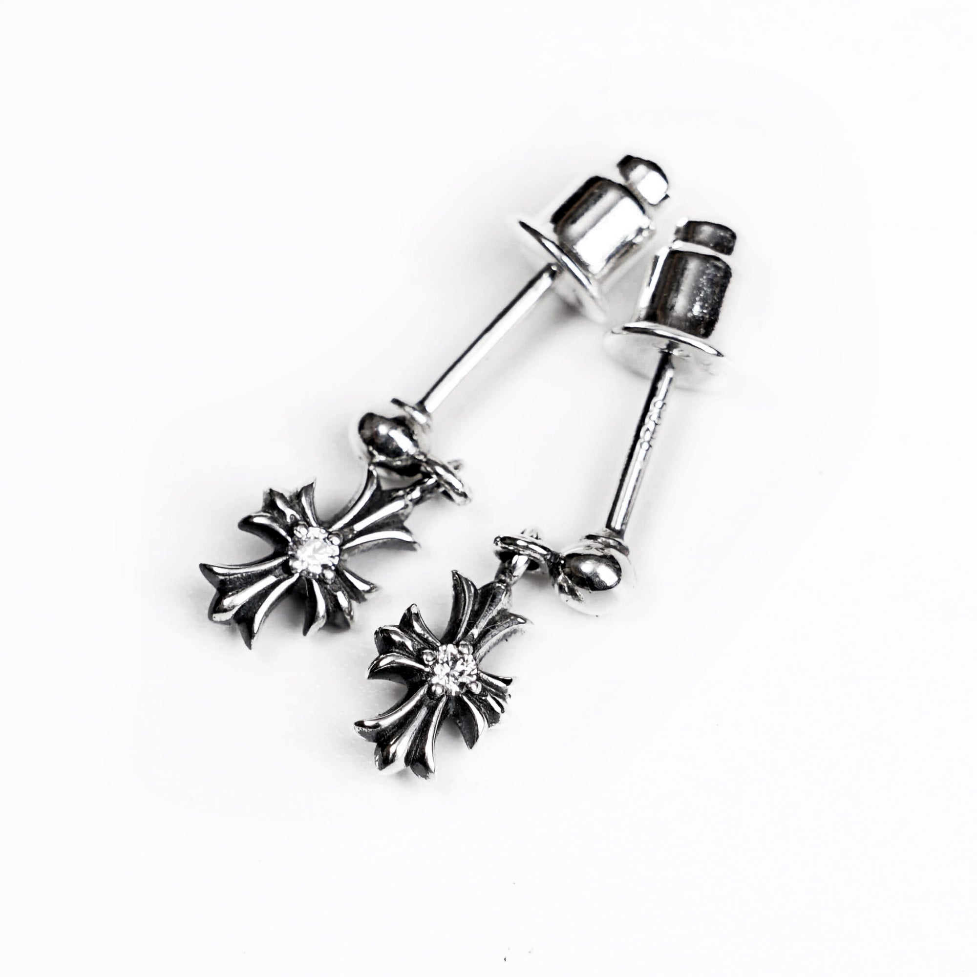 TINY E CH PLUS DROP EARRINGS WITH DIAMONDS